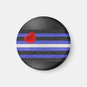 Imán Bandera del orgullo de cuero de SlipperyJoe negro 