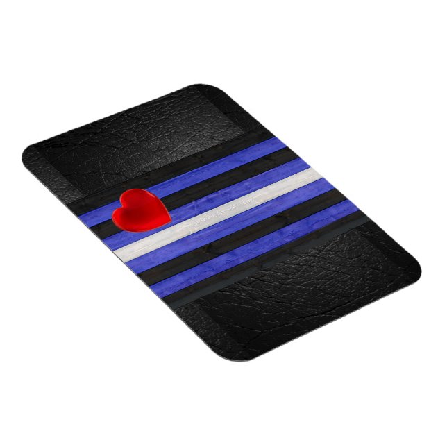 Imán Bandera del orgullo de cuero de SlipperyJoe negro  (Lado Derecho)