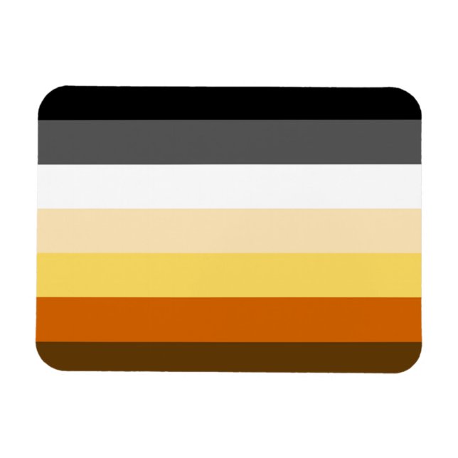 Imán Bandera del Orgullo de los osos gay clásicos (Horizontal)