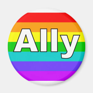 Imán Bandera del orgullo del aliado