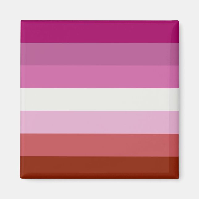 Imán Bandera del Orgullo Lesbiano Rosa (Frente)
