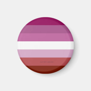 Imán bandera del orgullo lésbico femenino de SlipperyJo