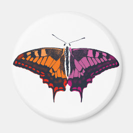 Imán Bandera del Orgullo Lésbico Mariposa Trasera