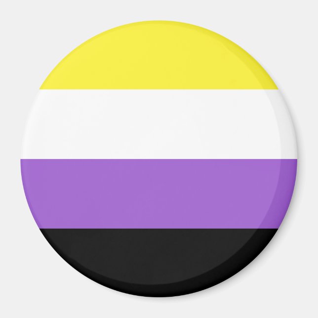 Imán Bandera del Orgullo no binario (Frente)