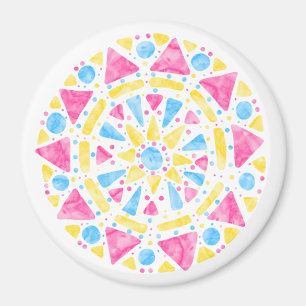 Imán Bandera del orgullo pansexual rosa amarillo rosa d