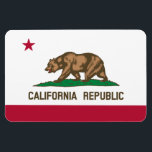 Imán Bandera del Oso de la República de California: Cal<br><div class="desc">La bandera de la República de California es un símbolo de la efímera República de la Bandera del Oso, que existió durante un período de 25 días en 1846. La bandera tiene un diseño simple con una sola estrella roja sobre un fondo blanco. Se dice que la estrella representa el...</div>