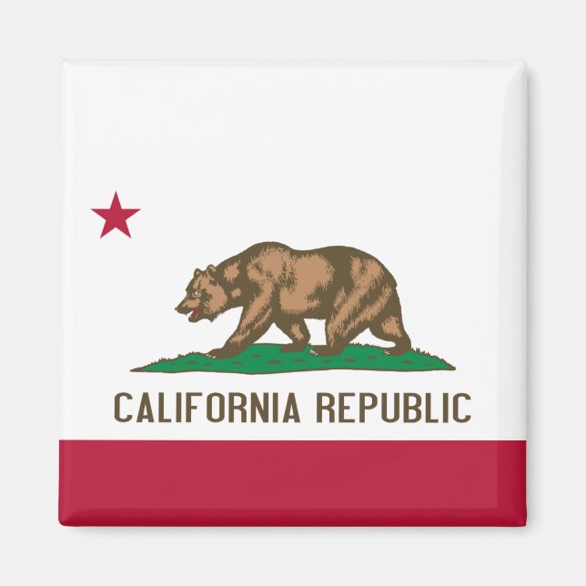 Imán Bandera del oso de la República de California: Est (Frente)