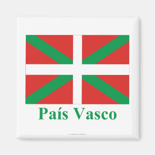 Imán Bandera del País Vasco (Euskadi) con nombre