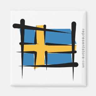 Imán Bandera del pincel de Suecia