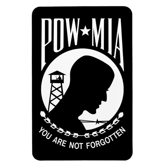 Imán Bandera del POW MIA: Soldados desaparecidos en la  (Vertical)