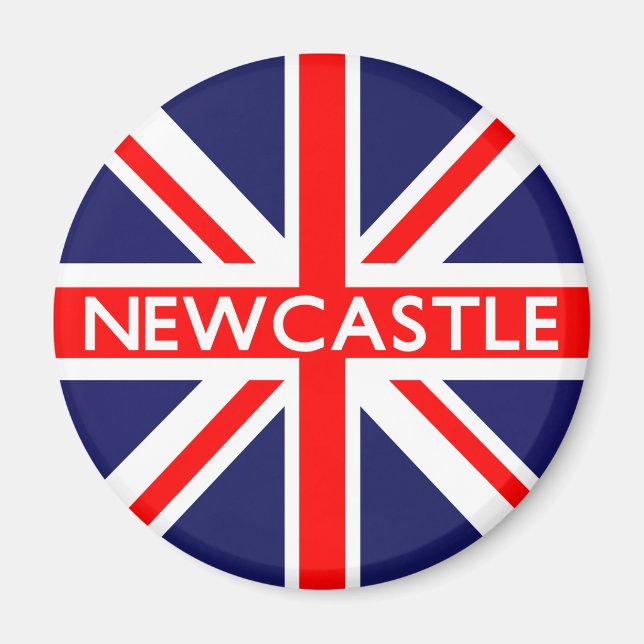 Imán Bandera del Reino Unido de Newcastle (Frente)