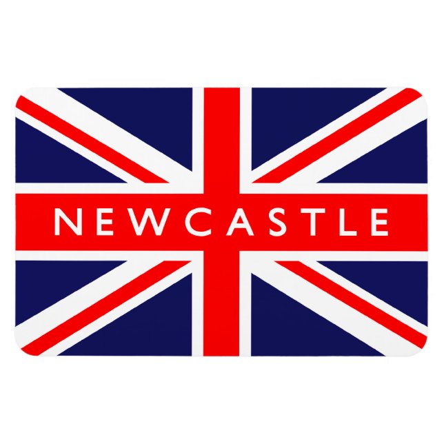 Imán Bandera del Reino Unido de Newcastle (Horizontal)