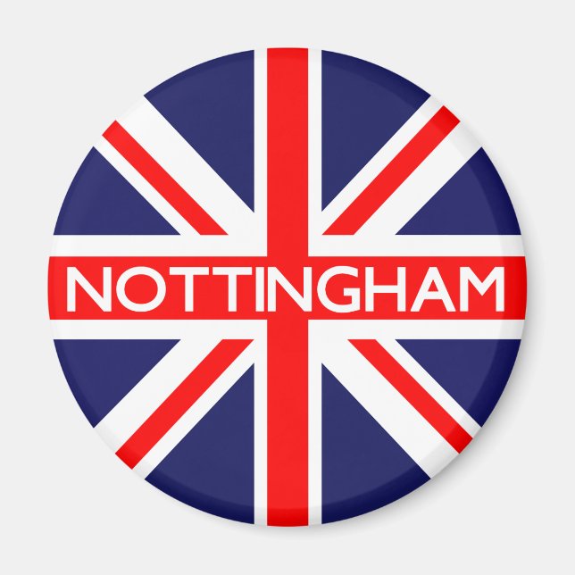 Imán Bandera del Reino Unido de Nottingham (Frente)