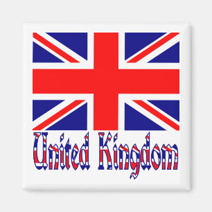 Imán Bandera del Reino Unido & Palabra Vinque