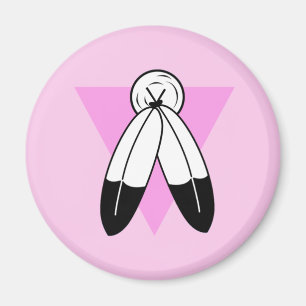 Imán Bandera del Triángulo Rosa de Dos Espíritus