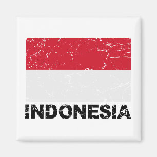 Imán Bandera del vintage de Indonesia