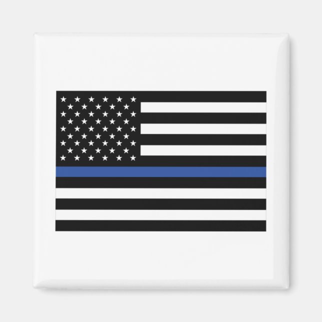 Imán Bandera delgada de la línea azul (Frente)