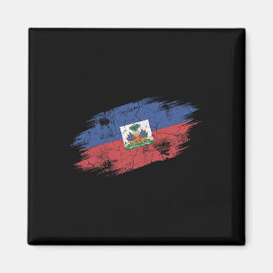 Imán Bandera desgastada de hincha de fútbol de Haití Or