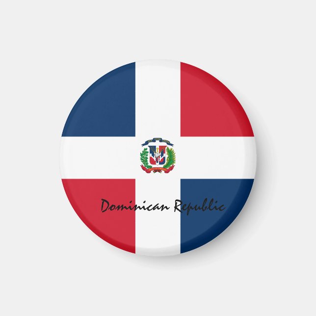 Imán Bandera dominicana y Sudamérica - fanáticos de via (Frente)