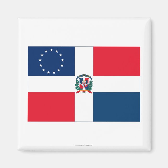 Imán Bandera dominicano-americana (Frente)