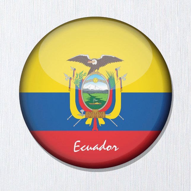Imán Bandera ecuatoriana y Ecuador - hinchas de viajes/ (Subido por el creador)