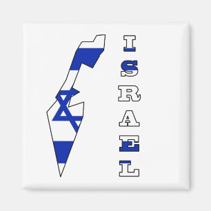 Imán Bandera en el mapa de Israel