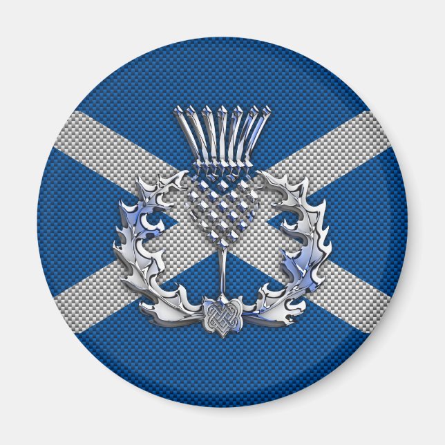 Imán Bandera escocesa de fibra de carbono (Frente)