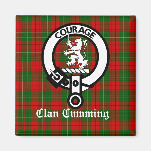 Imán Bandera Escudo Clan Cumming y Tartán