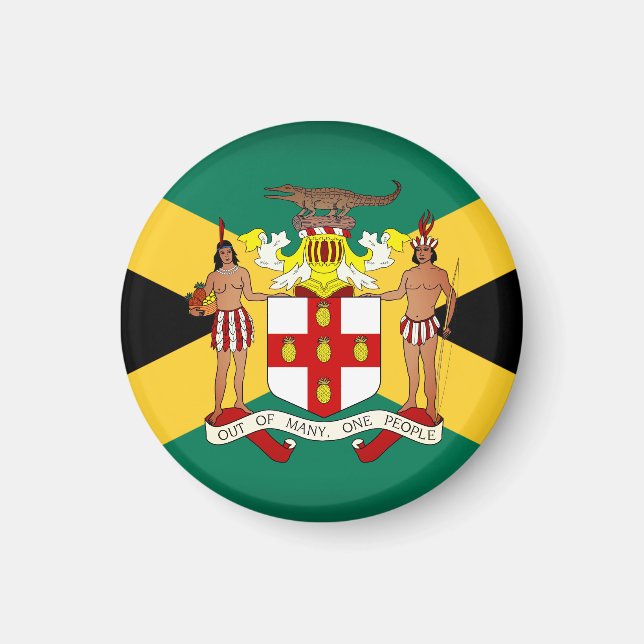 Imán Bandera/Escudo de armas de Jamaica (Frente)
