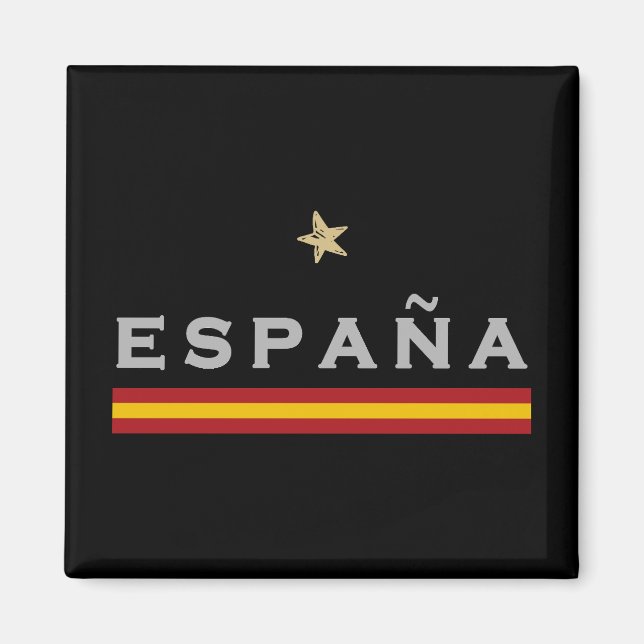 Imán Bandera española de hinchas de fútbol de camiseta  (Frente)