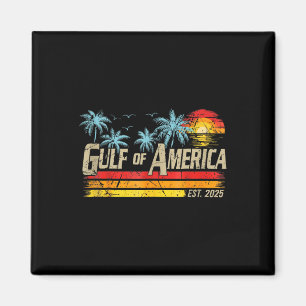 Imán Bandera Estadounidense 2025 Del Golfo Retro De Est
