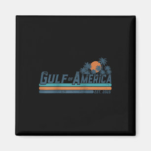 Imán Bandera Estadounidense 2025 Del Golfo Retro De Est