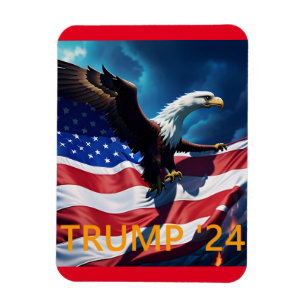 Imán Bandera estadounidense Águila estadounidense TRUMP