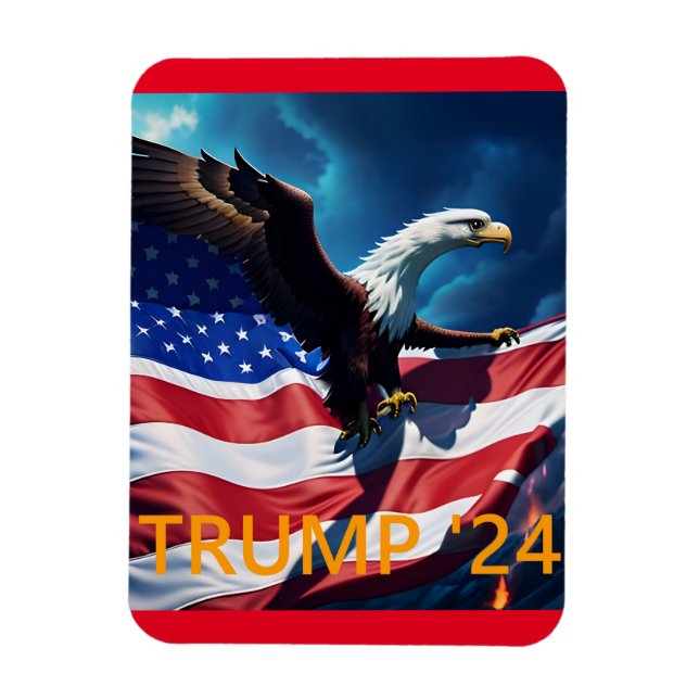 Imán Bandera estadounidense Águila estadounidense TRUMP (Vertical)