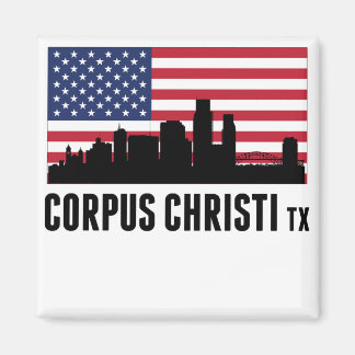 Imán Bandera estadounidense Corpus Christi
