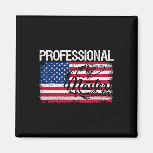 Imán Bandera estadounidense curiosa Pesca Carnaval prof (Frente)