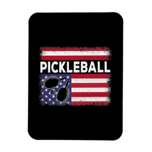 Imán Bandera estadounidense de baloncesto divertida Lov