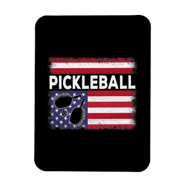 Imán Bandera estadounidense de baloncesto divertida Lov (Vertical)