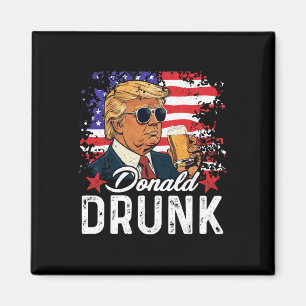 Imán Bandera Estadounidense De Bebidas De Trump Borrach
