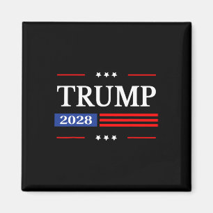 Imán Bandera estadounidense de Donald Trump 2028 a favo