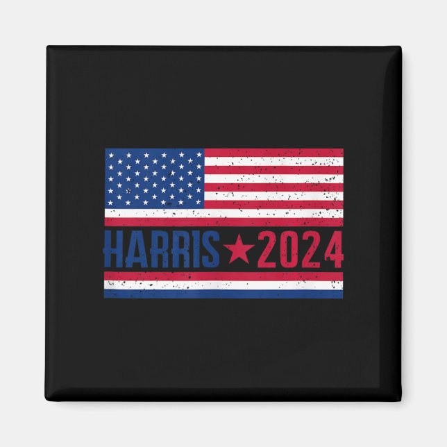 Imán Bandera estadounidense de Kamala 2024 (Frente)