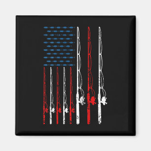 Imán Bandera estadounidense de pesca Rod Ping Lover Vin