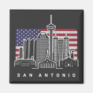 Imán Bandera estadounidense de San Antonio Texas