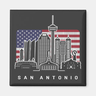 Imán Bandera estadounidense de San Antonio Texas