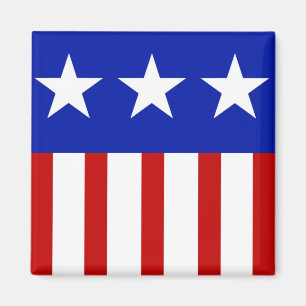 Imán Bandera estadounidense de tres estrellas de Estado