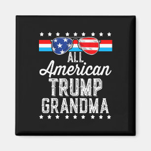 Imán Bandera estadounidense de Trump, abuela estadounid