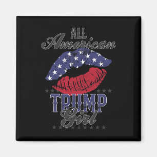 Imán Bandera Estadounidense De Trump Chica Voto Gop 202