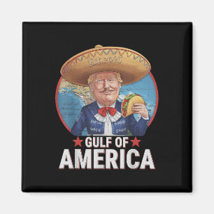 Imán Bandera Estadounidense Del Golfo Retro De Estados