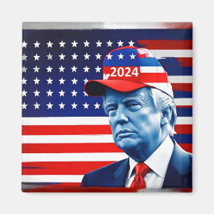 Imán Bandera estadounidense Donald Trump 2024