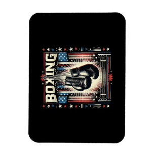 Imán Bandera estadounidense en problemas de boxeo - Box